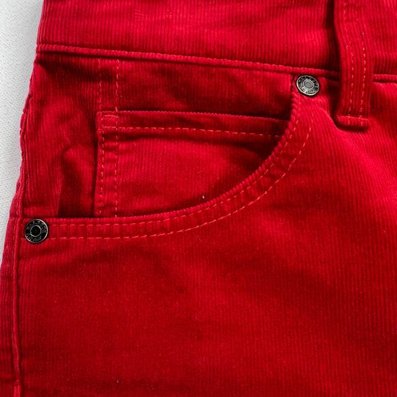 Talbots Corduroy Straight Leg Pant Jeans Cherry Red Mid Rise Size 4 - Picture 8 of 11